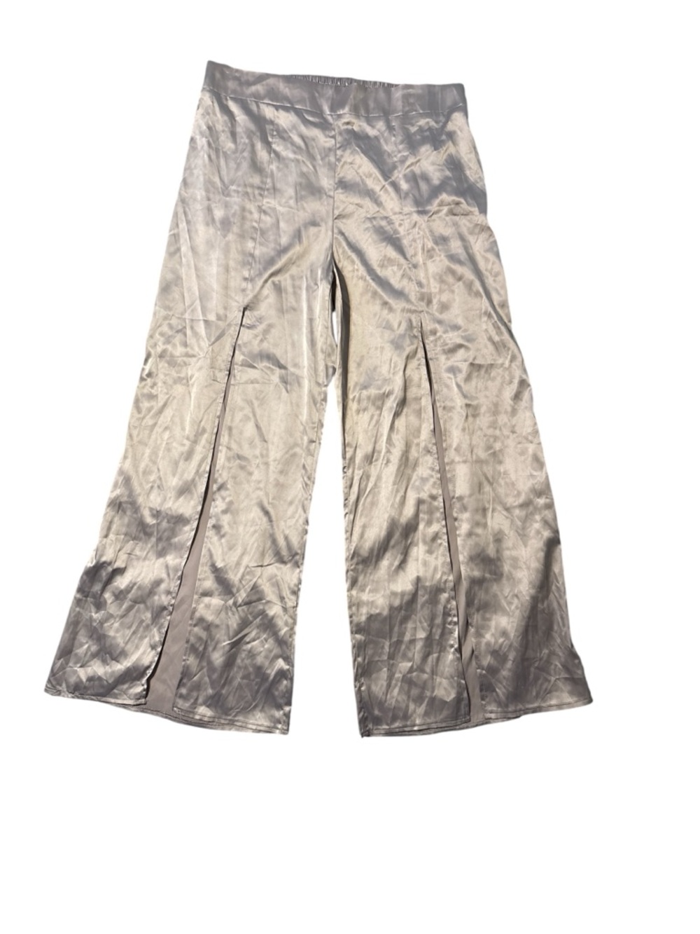 Charlotte Russe Silver Wide Leg Pants